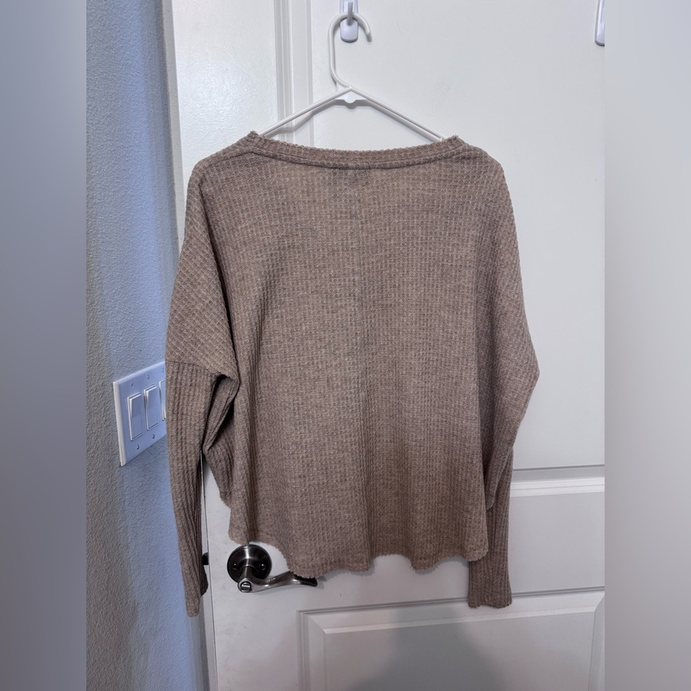 Urban Outfitters Out from Under Waffle Knit Top - Beige - Picture 2 of 3